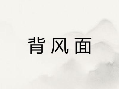 背风面