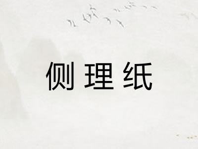 侧理纸