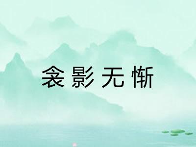 衾影无惭
