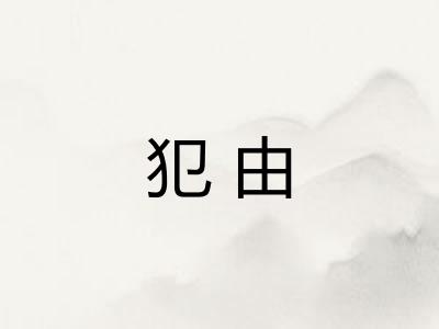 犯由