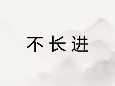不长进
