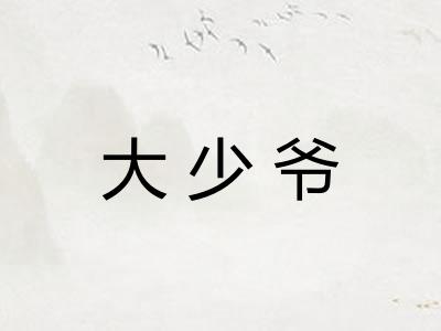 大少爷