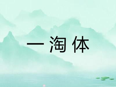 一淘体