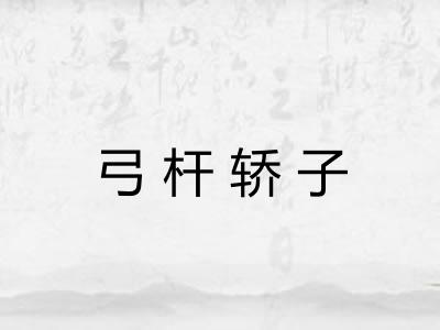 弓杆轿子