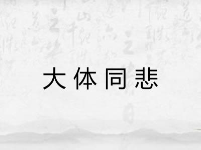 大体同悲