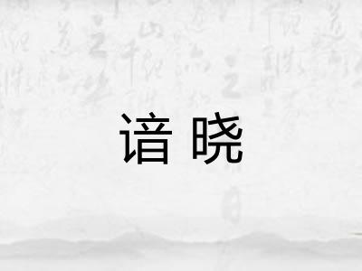 谙晓