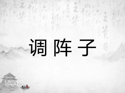 调阵子
