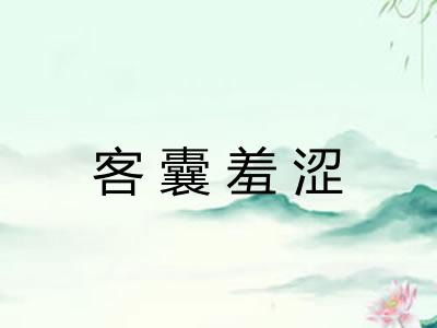 客囊羞涩