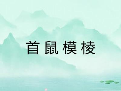 首鼠模棱