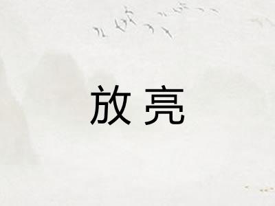 放亮