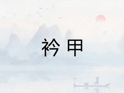 衿甲