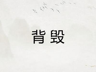 背毁