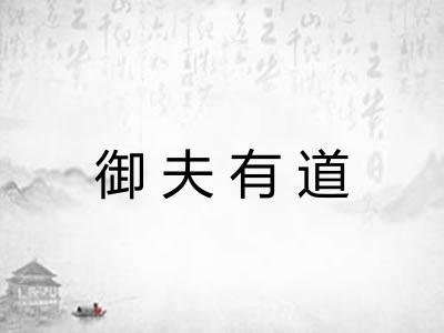 御夫有道