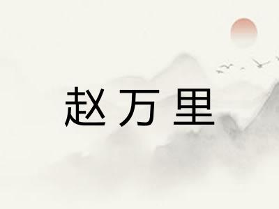 赵万里