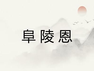 阜陵恩