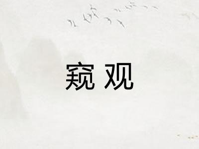 窥观