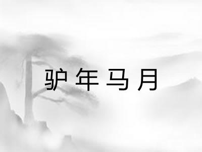 驴年马月