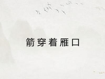 箭穿着雁口