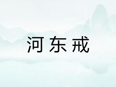河东戒