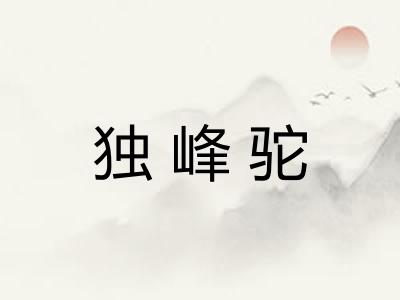 独峰驼