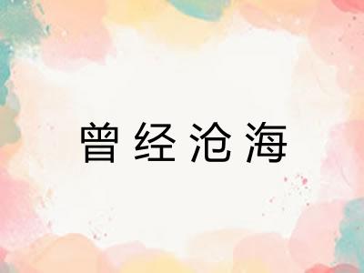 曾经沧海 曾经沧海