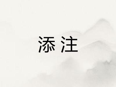 添注