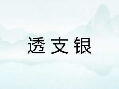 透支银