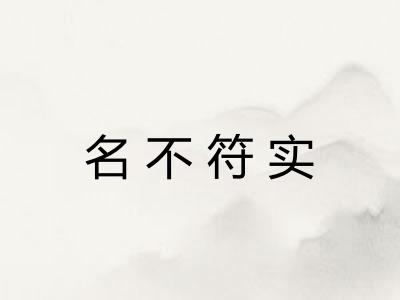 名不符实