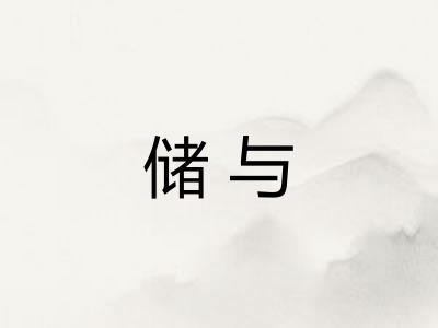 储与