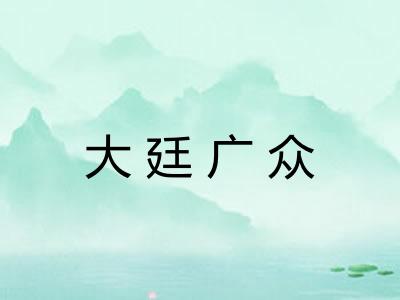 大廷广众