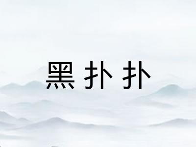 黑扑扑