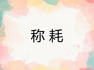 称耗