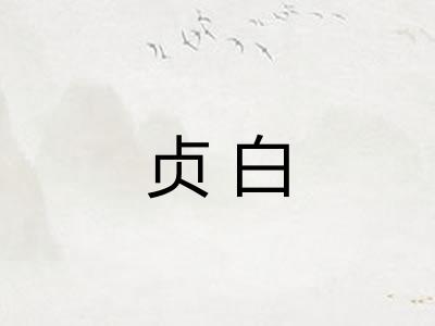 贞白