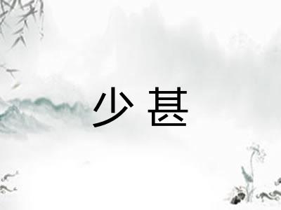 少甚