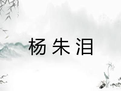 杨朱泪