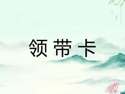 领带卡