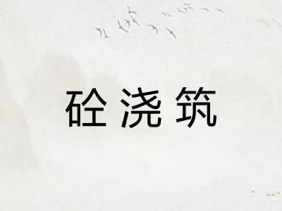 砼浇筑