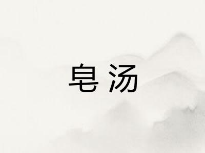 皂汤 皂汤