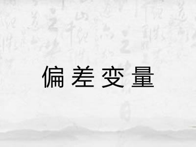 偏差变量
