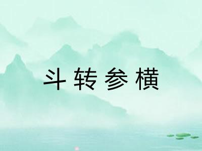 斗转参横