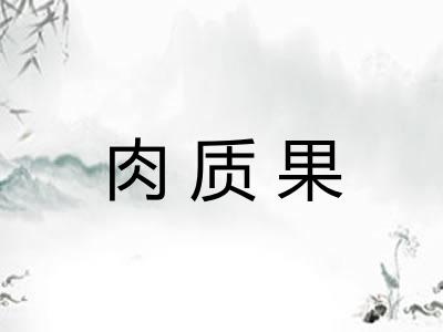 肉质果