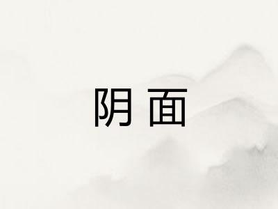 阴面