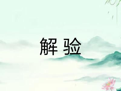 解验