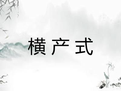 横产式