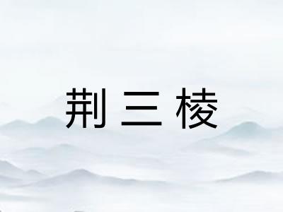 荆三棱