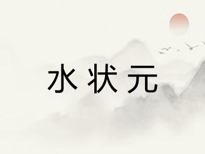水状元