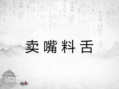 卖嘴料舌