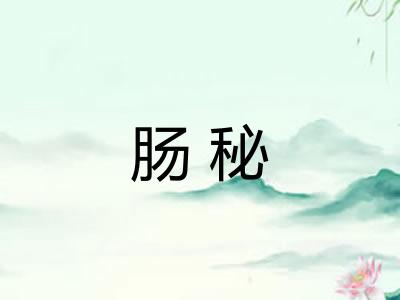 肠秘