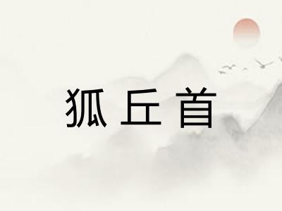 狐丘首