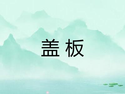 盖板